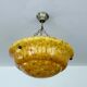 Art Deco amber glass pendant light, 1930s