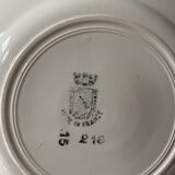 Set of 6 vintage plates in St Amand earthenware, made in France