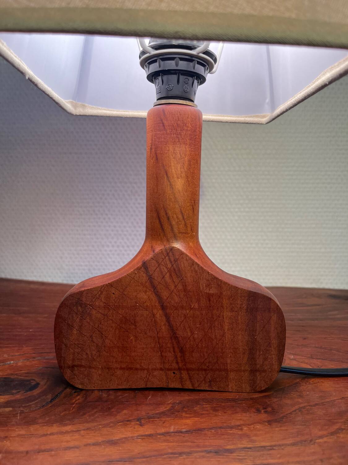 Handcrafted wooden table lamp