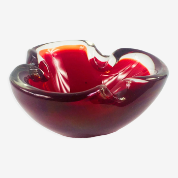 Mid-Century Sommerso Murano Glass Bowl by Flavio Poli, Italy, 1960s