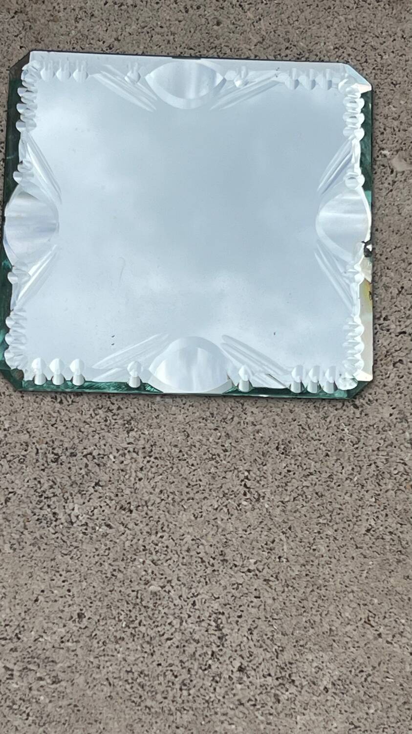 Beveled mirror glass - knife holders bottle coasters