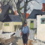 Swedish Oil on Panel – “Street ” by JOHN BÖRÉN