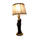 Vintage geisha sculpture lamp signed