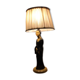 Lampe sculpture geisha vintage signé