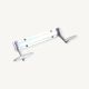 50s aluminum coat rack with 2 hooks