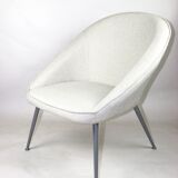 Fauteuil beige Shell des années 70