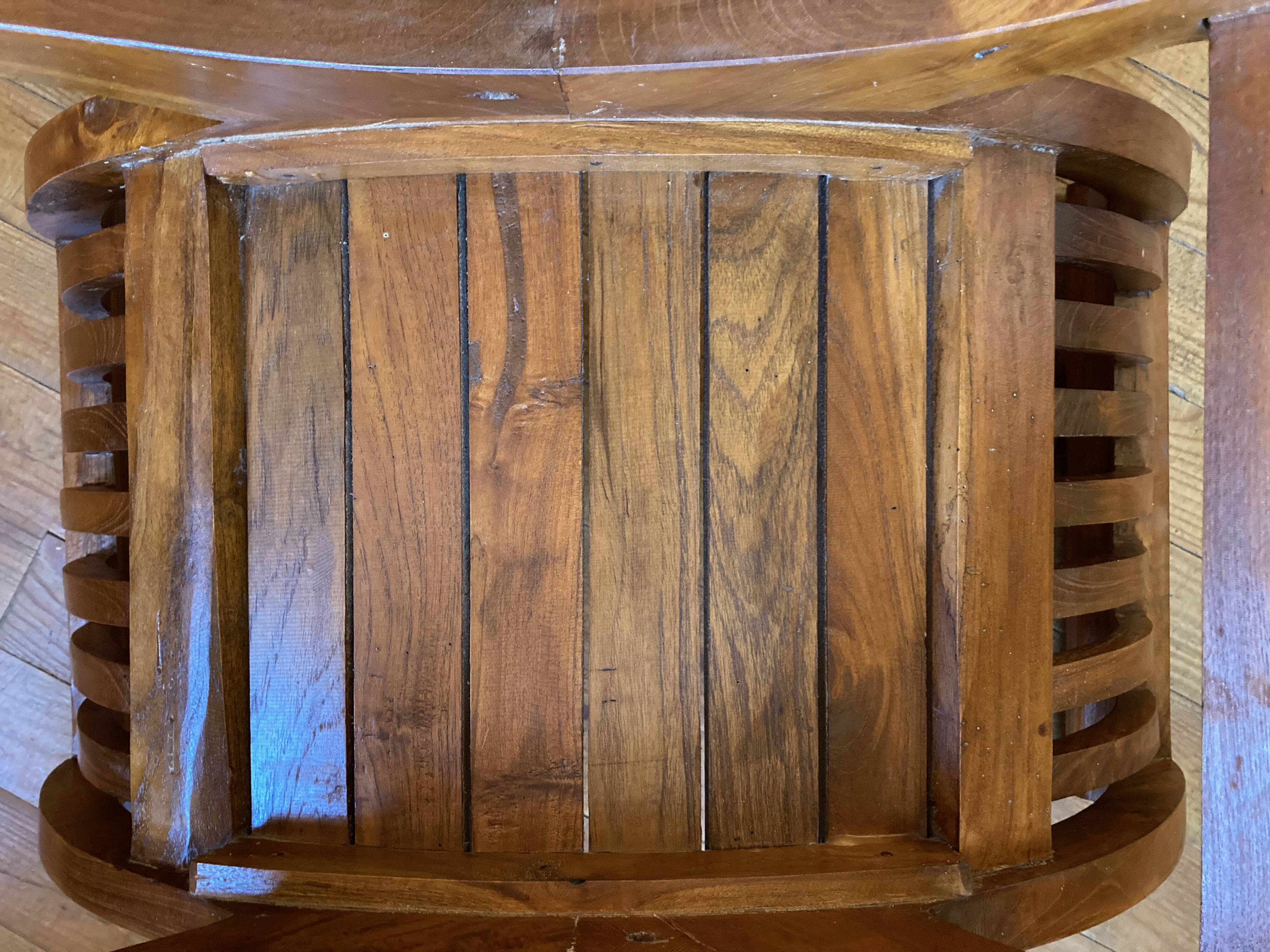 Curule or Dagobert teak seat