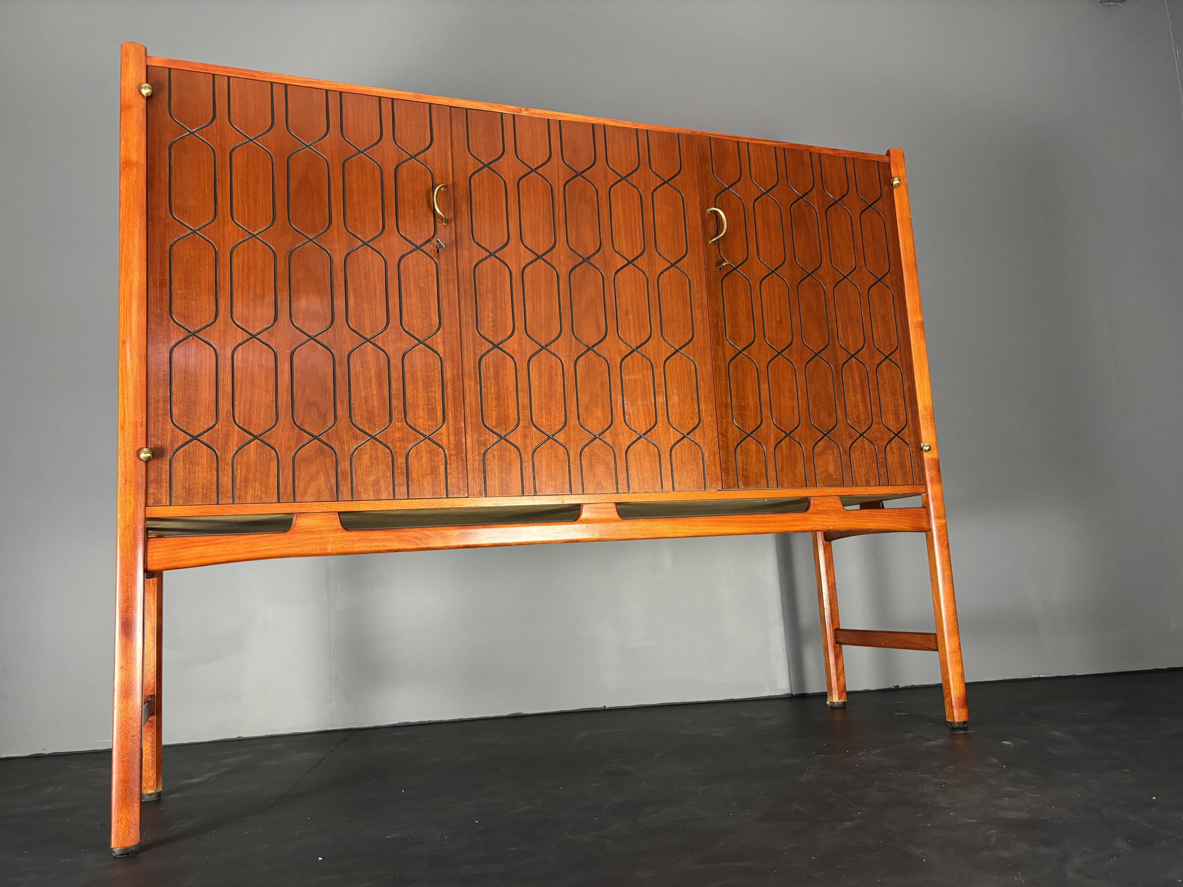 Midcentury Swedish Scandinavian sideboard cabinet by David Rosen model Napo