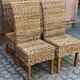 4 chaises de salle à manger en jonc de mer abaca ou bananier
