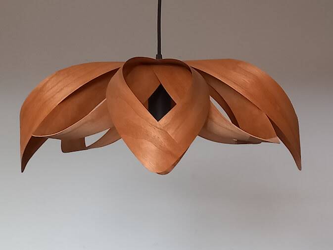 Hanging lamp - cherry wood