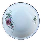 Ancienne bassine de toilette en céramique décor pivoines
