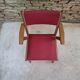 Fauteuil en hêtre et skaï