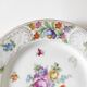 Pair of German porcelain flower plates