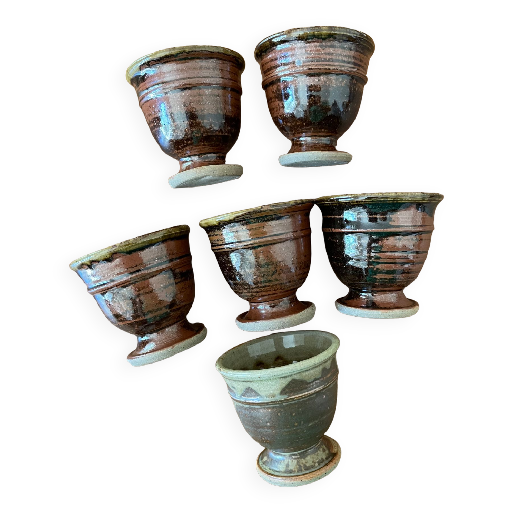 Pyrite stoneware coffee cups La Borne