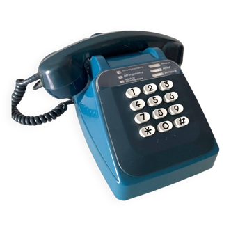 Vintage Socotel S63 blue button telephone
