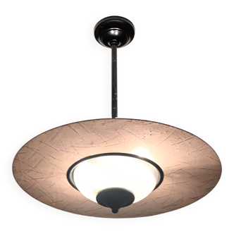 Vintage glass disc chandelier