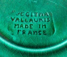 Vintage fish dish "Aetgina Vallauris,"