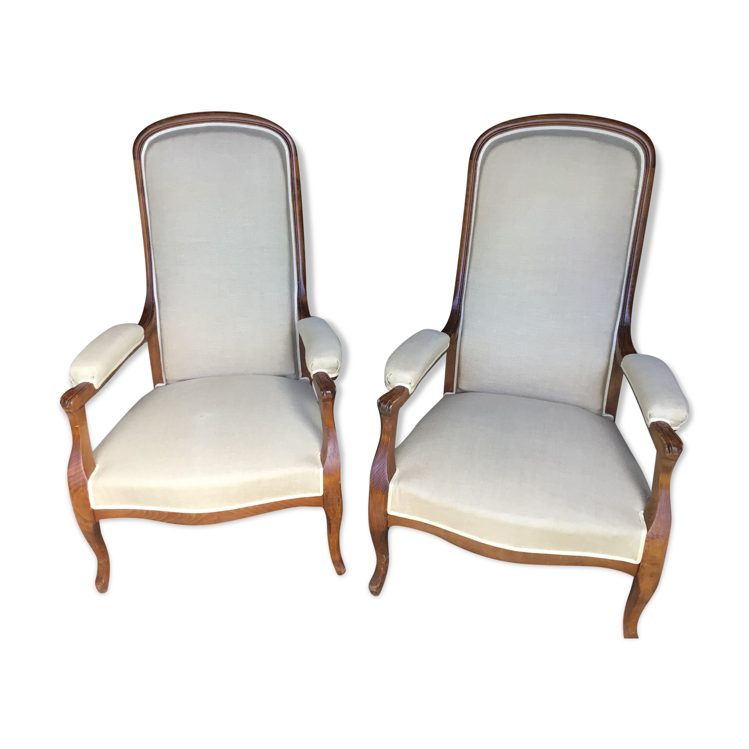 Set of 2 Voltaire armchairs