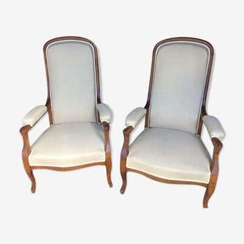 Set of 2 Voltaire armchairs