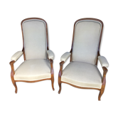 Set of 2 Voltaire armchairs