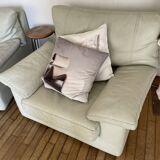 Steiner Paris white leather armchair