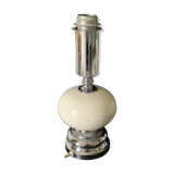 Chrome and white lamp foot
