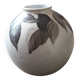 Vintage signed vase with plant decoration