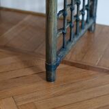 Vintage nesting tables in bamboo with glass top by Gallotti & Radice, 1970, set of 3.