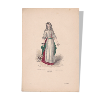 Une image , une illustration costumes de paris : issue revue d'époque 1876 à 1880 edit : roy