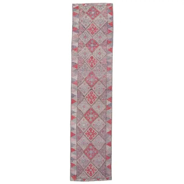 1970s 2'6x10'9 ft. Oushak Turkish handwoven runner rug  79x333