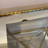 Vintage brass and glass nesting table