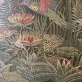 Jacquard forest wall tapestry Douanier Rousseau 1960 France