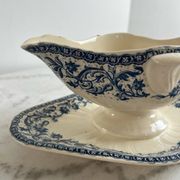 Saucière gien guirlandes 1937 terre de fer