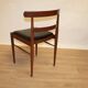 Vintage teak and faux leather office chair 1960 Denmark