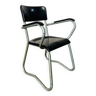 Bakelite tubular sled chair Bauhaus René Herbst 1940 1950