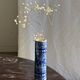 Vintage blue and white earthenware soliflore vase from Portugal.