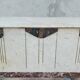 Central island shop counter in marble and oak, Art Deco period.