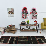 2x8 brown & beige vintage runner rug 66x248cm