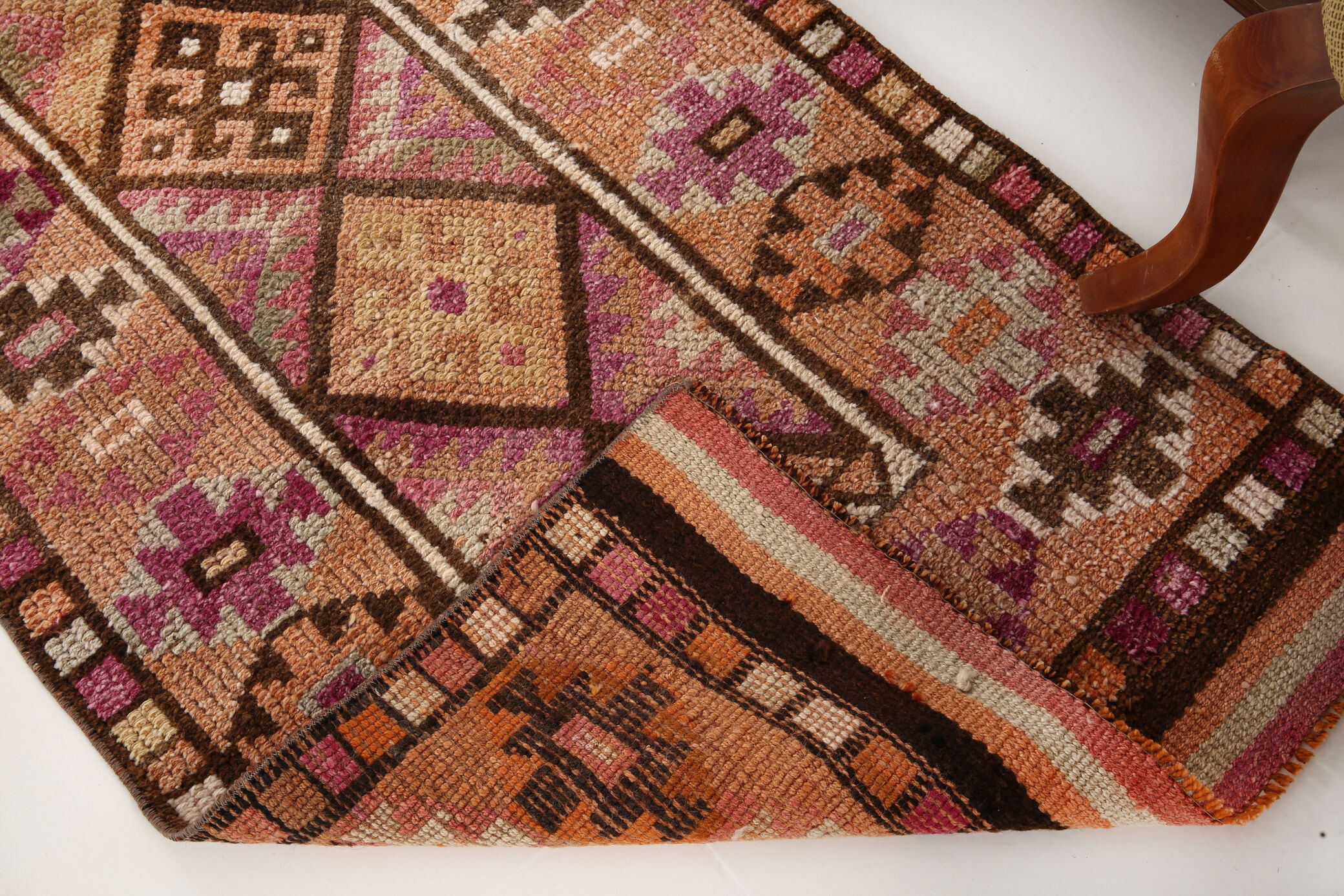 3x9 vintage runner rug, 81x267cm