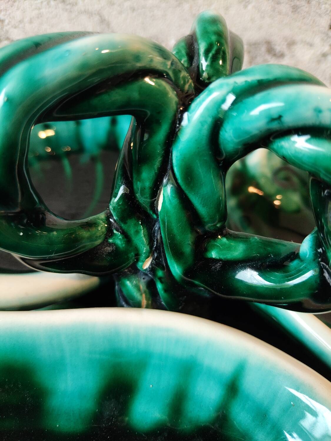 Vintage tripartite ceramic server – centrepiece