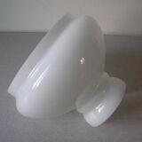 Old chandelier lampshade ceiling lamp white opaline glass luminaire