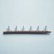 Vintage wall-mounted coat rack in solid wood - 6 hooks