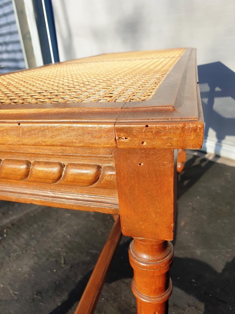 Louis XVI double-style canne piano bench