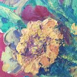 Oil on canvas "marigold flowers"