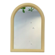 Miroir arche jaune vintage, 50x35 cm