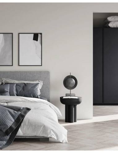 Oxidized metal table lamp, contemporary work.