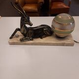 Lamp art deco antelope in regulated