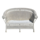 White rattan sofa