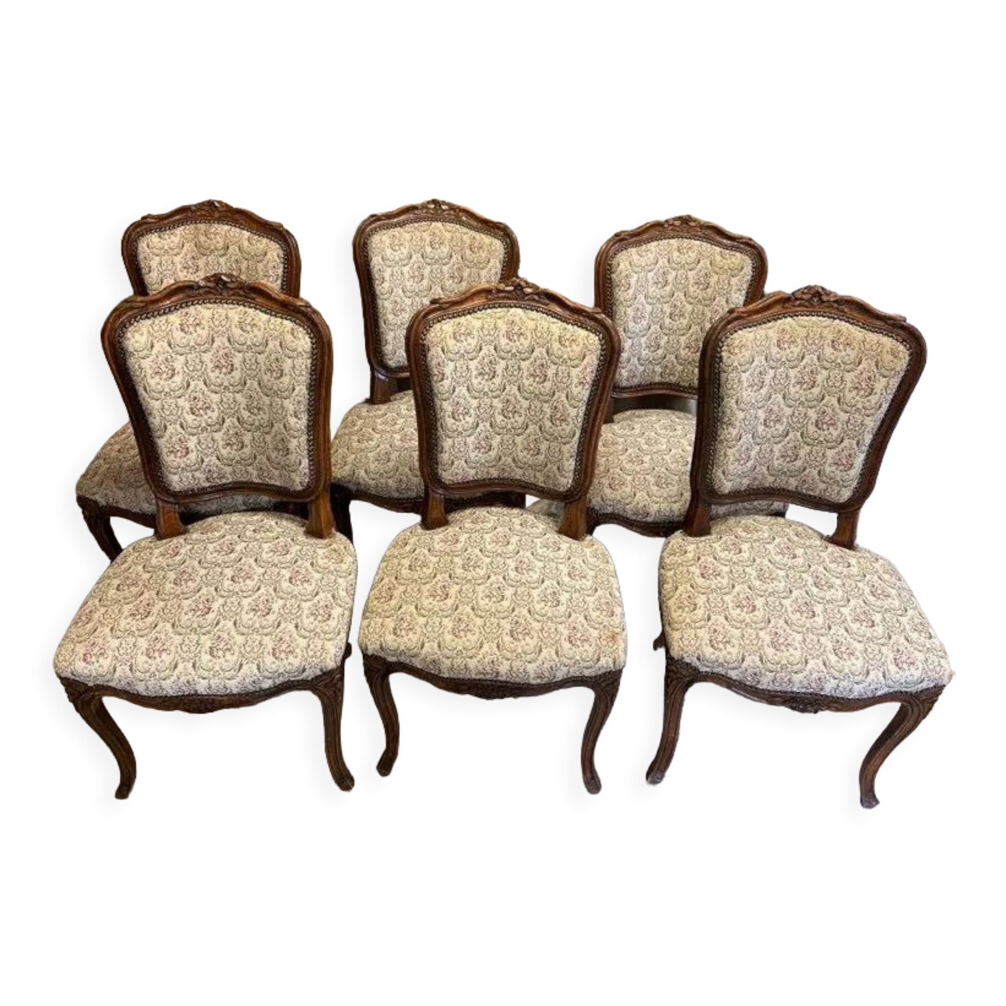 Set of 6 Louis XV style chairs