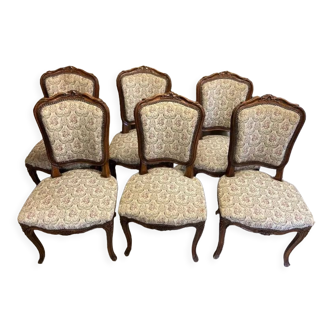 Set of 6 Louis XV style chairs